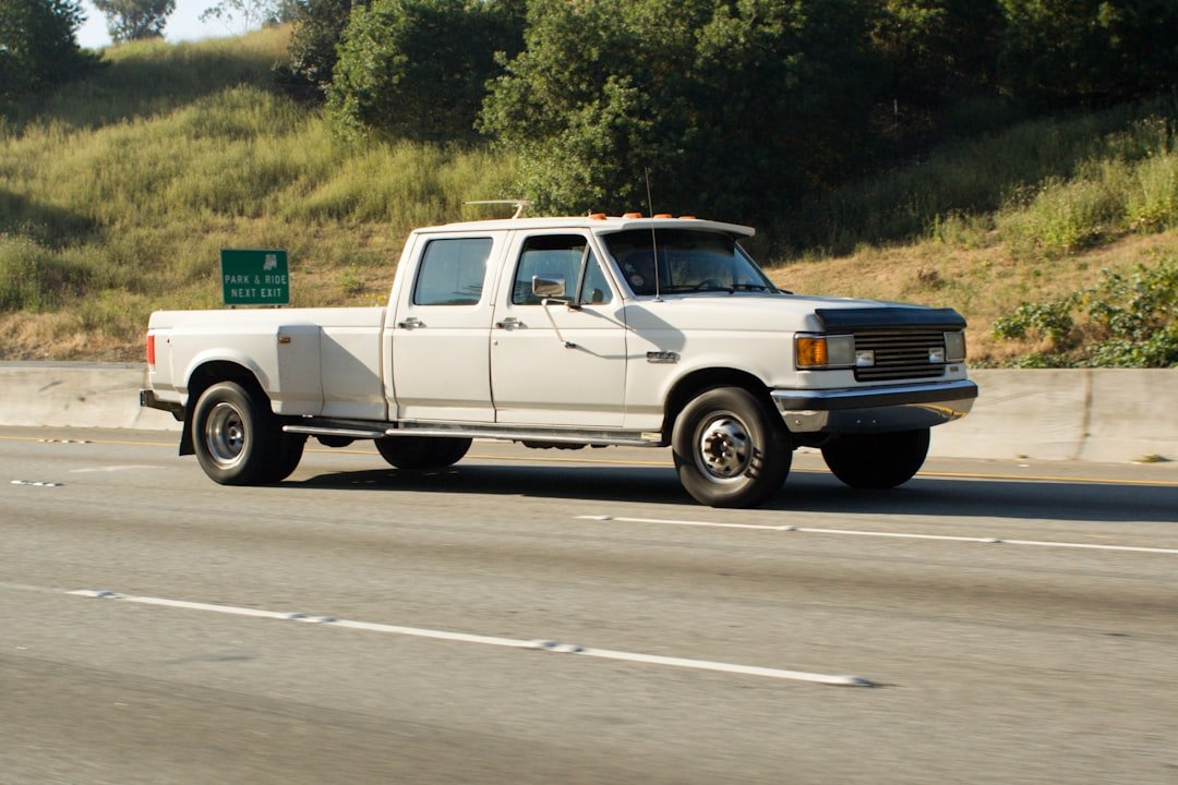 pickup truck on highway