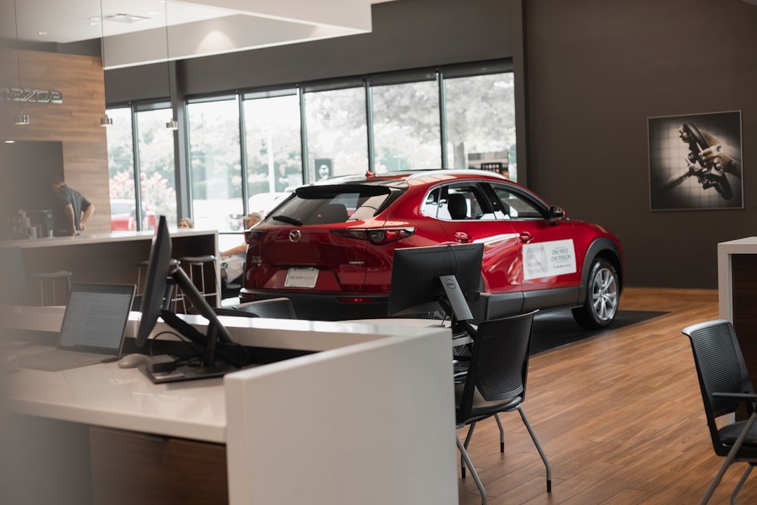 car dealership showroom interior