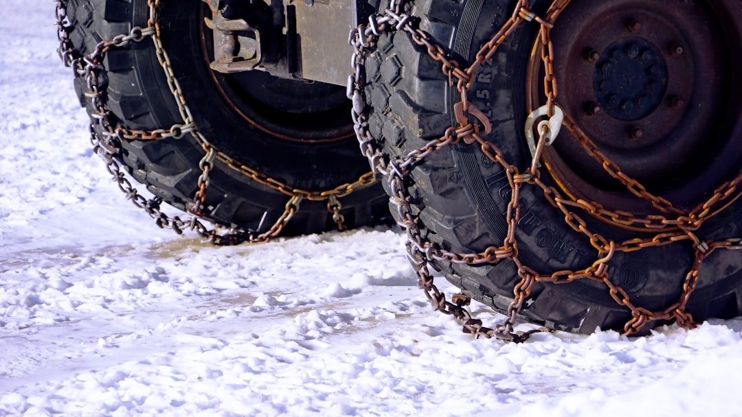 snow chains vehicle tires winter
