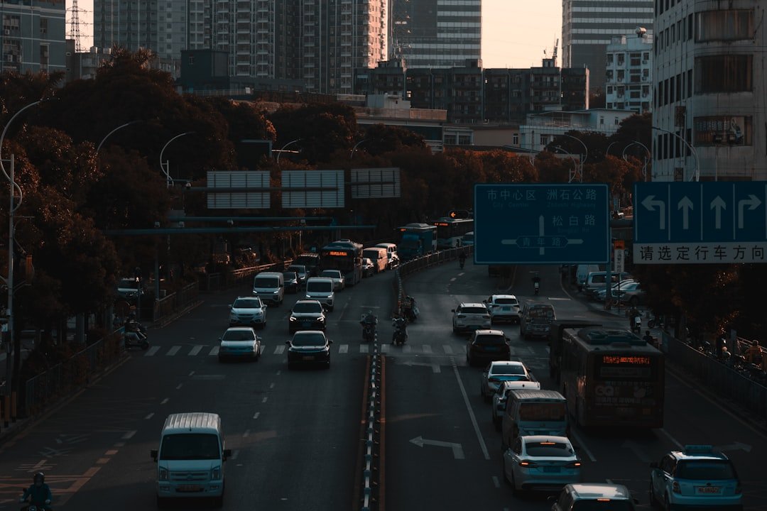 sedan hatchback city traffic