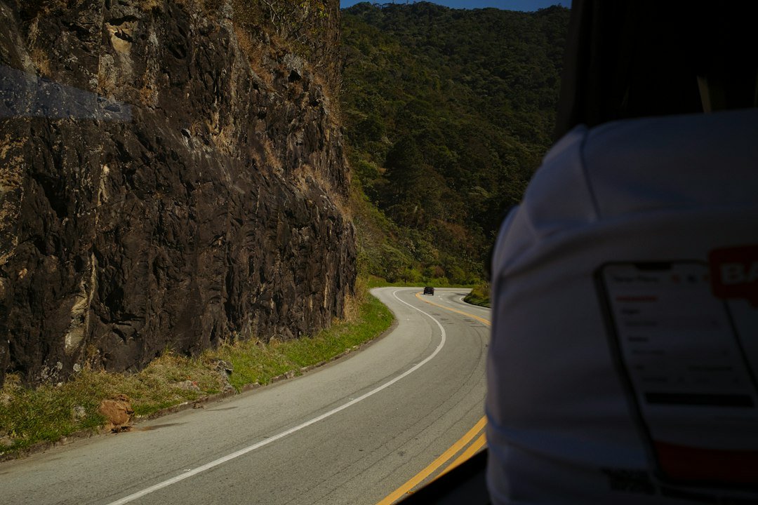 mountain road downhill driving